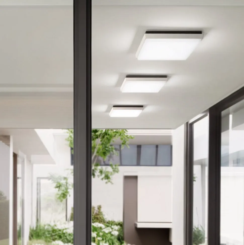 Desdy LED udendørs loftlampe, 24 x 24 cm, hvid