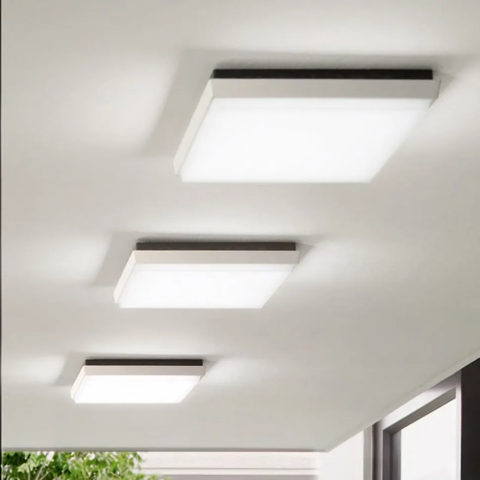 Desdy LED udendørs loftlampe, 30 x 30 cm, hvid