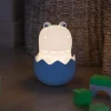 Diggy Dino LED-natbordslampe, USB, RGBW