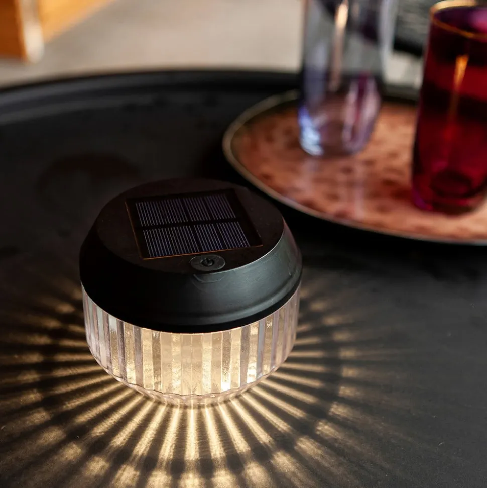 Diva LED-bordlampe, solcelle, IP44, sæt med 2 stk