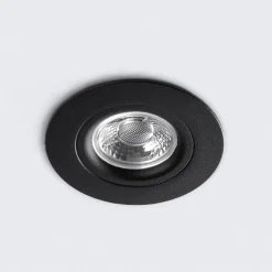 DL6809 LED-downlight, rundt, sort