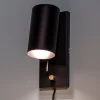 Dæmpbar Carrie væglampe med kabel og stik