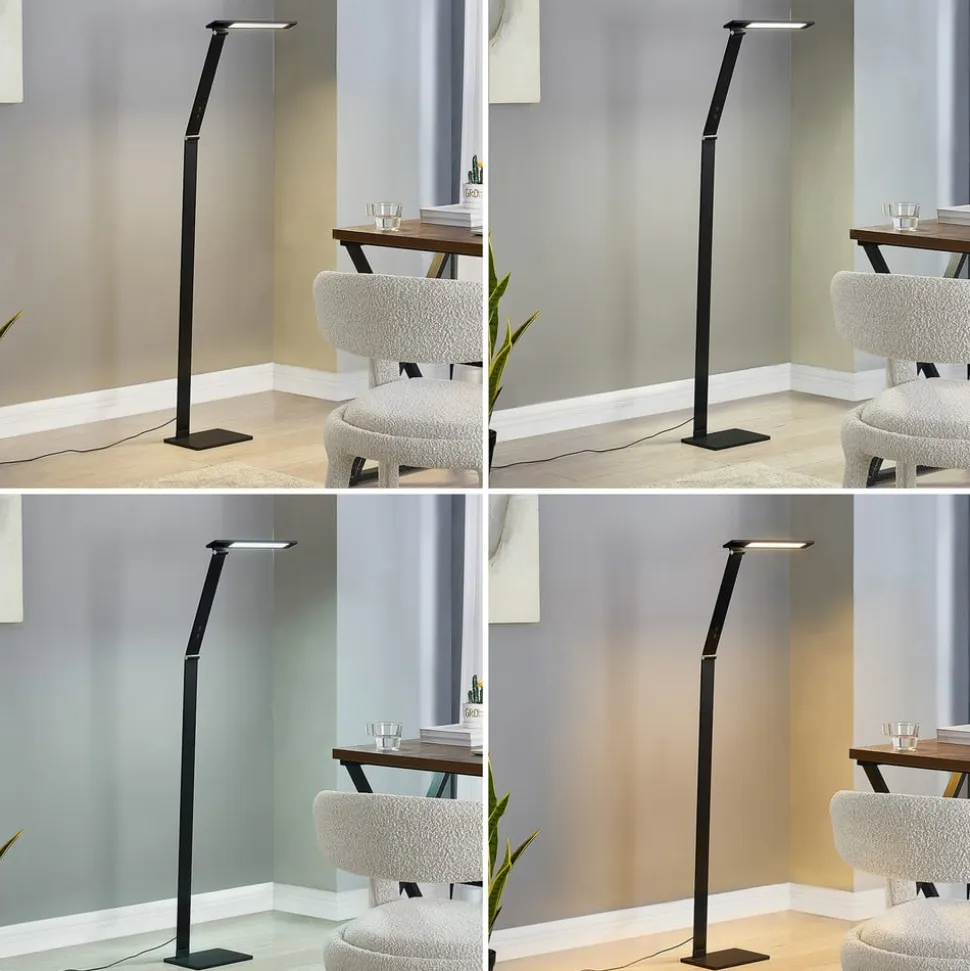 Dæmpbar LED gulvlampe Salome, variabel lysfarve