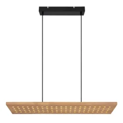 Dolores LED-pendellampe, mat sort/lysebrun