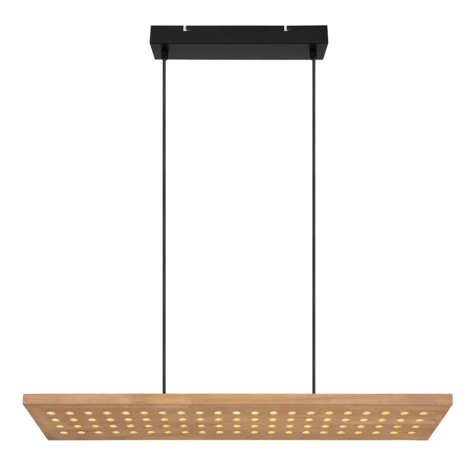 Dolores LED-pendellampe, mat sort/lysebrun