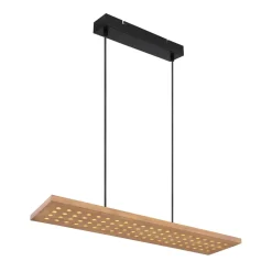 Dolores LED-pendellampe, mat sort/lysebrun