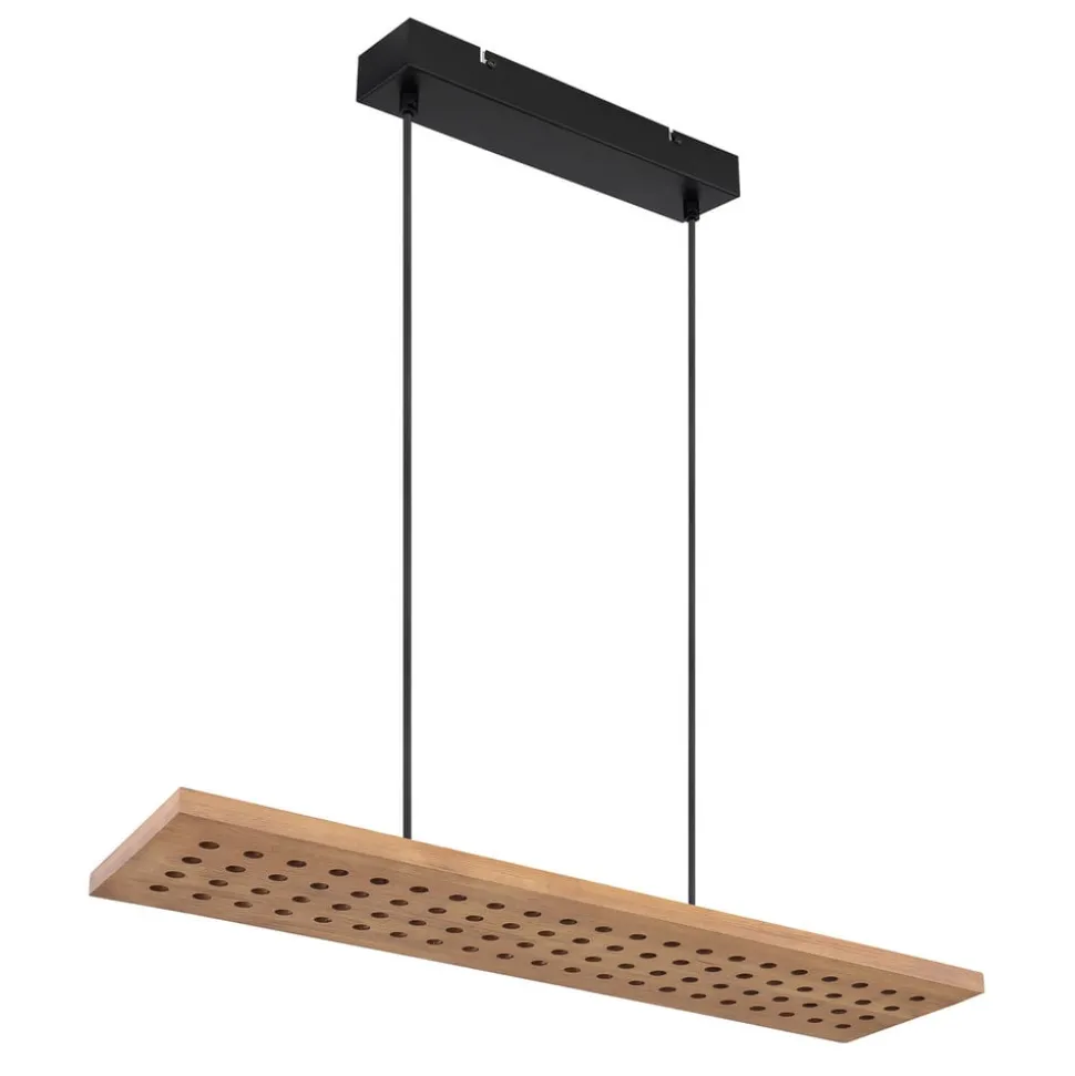 Dolores LED-pendellampe, mat sort/lysebrun
