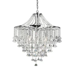 Dorchester lysekrone, krystalglas, 5 lyskilder, Ø 64 cm, E14
