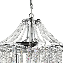 Dorchester lysekrone, krystalglas, 5 lyskilder, Ø 64 cm, E14