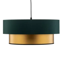Dorina hængelampe, grøn/guld Ø 50cm