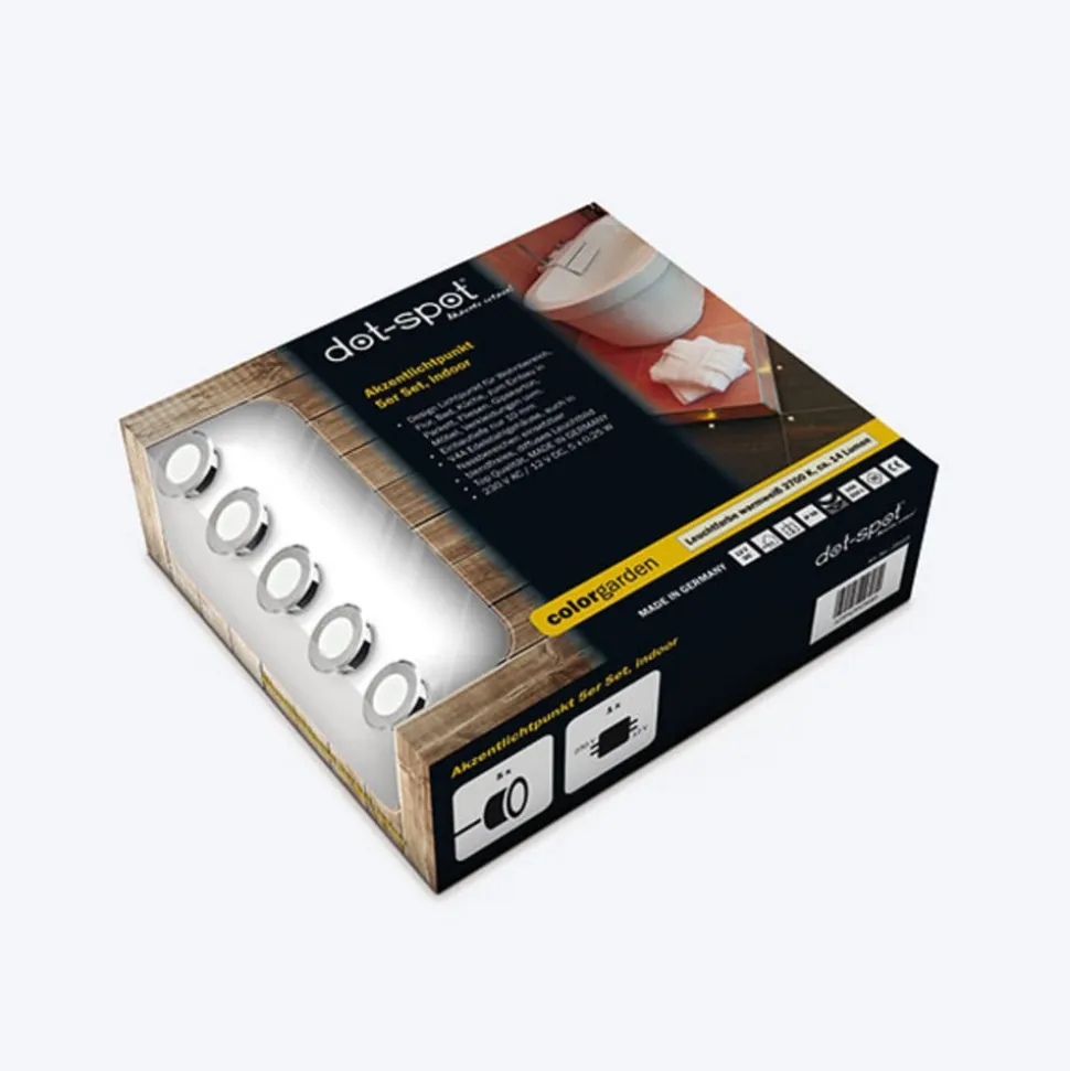 dot-spot LED indbygningsarmatur Colorgarden 5 indendørs