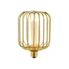 Drum LED-pære, guld, E27, 3,5 W, 1.800 K, dæmpbar
