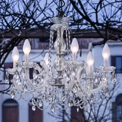 Drylight S6 - udendørs LED-lysekrone,6 lyskilder