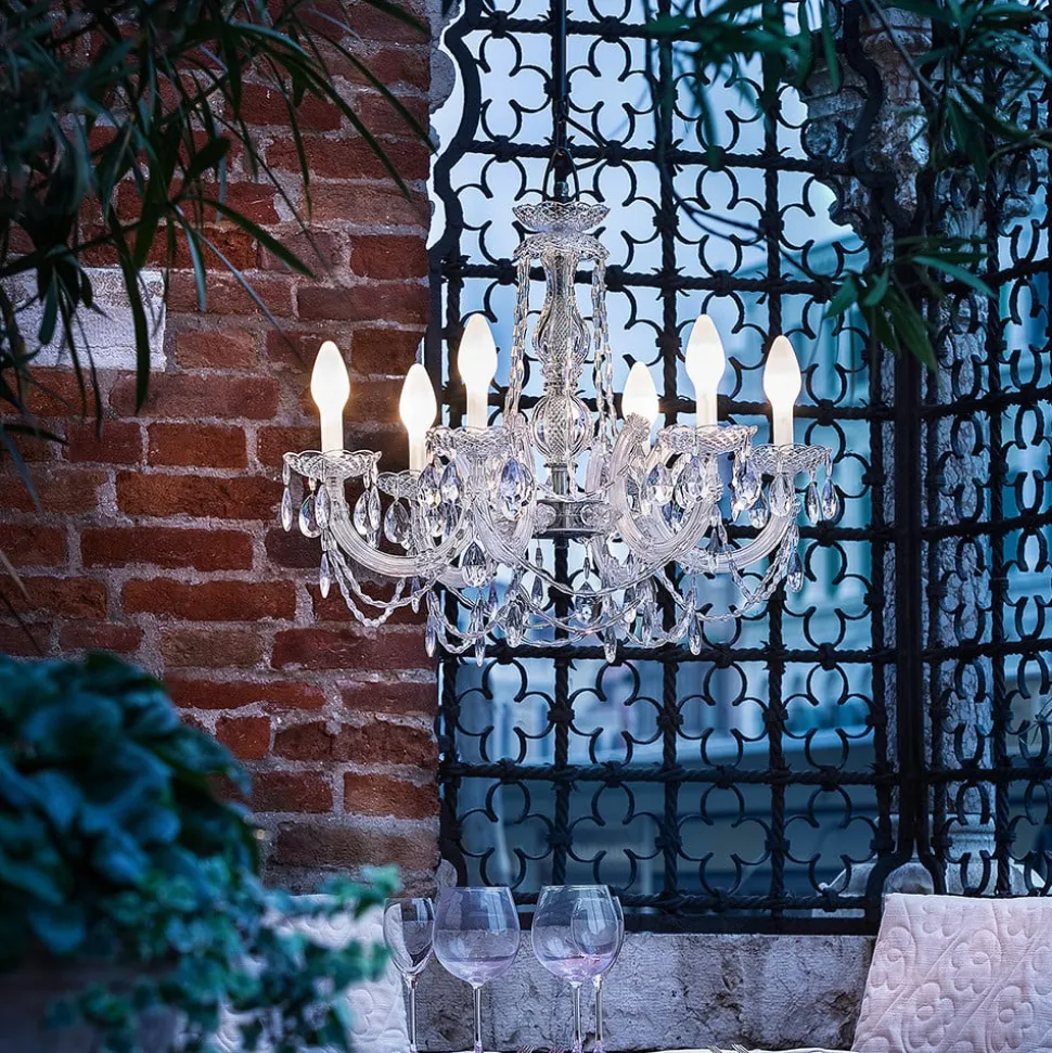 Drylight S6 - udendørs LED-lysekrone,6 lyskilder