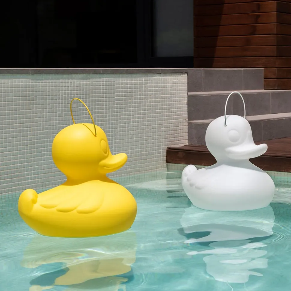 DUCK-DUCK S udendørs LED-designerlampe, gul