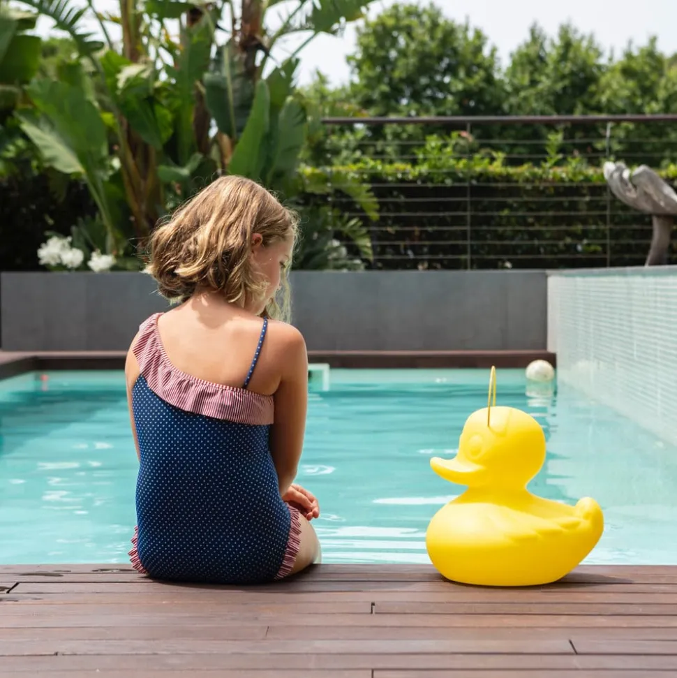 DUCK-DUCK S udendørs LED-designerlampe, gul