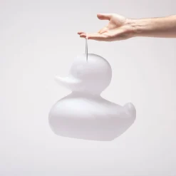 DUCK-DUCK S udendørs LED-designerlampe, hvid