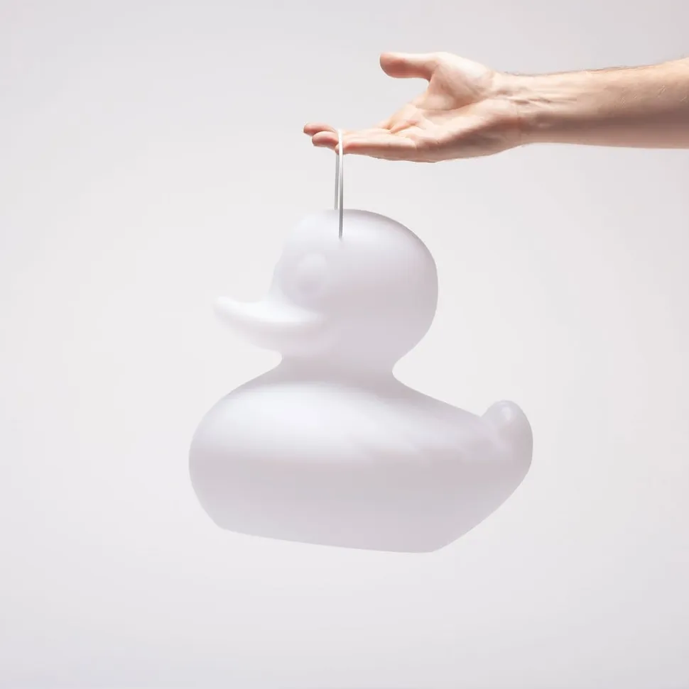 DUCK-DUCK S udendørs LED-designerlampe, hvid