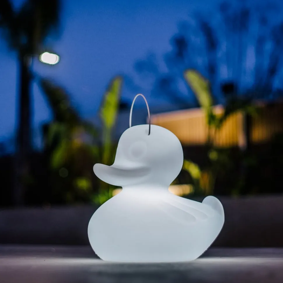 DUCK-DUCK XL udendørs LED-designerlampe, hvid