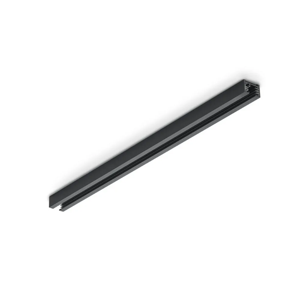 dUOline 2-faset skinne, sort mat, 50 cm