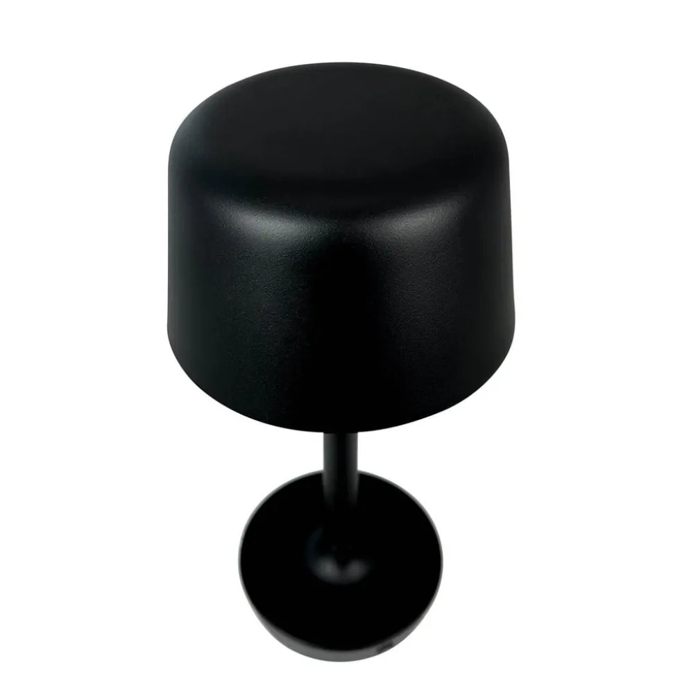 Dyberg Larsen LED-bordlampe Flow, sort, højde 25 cm