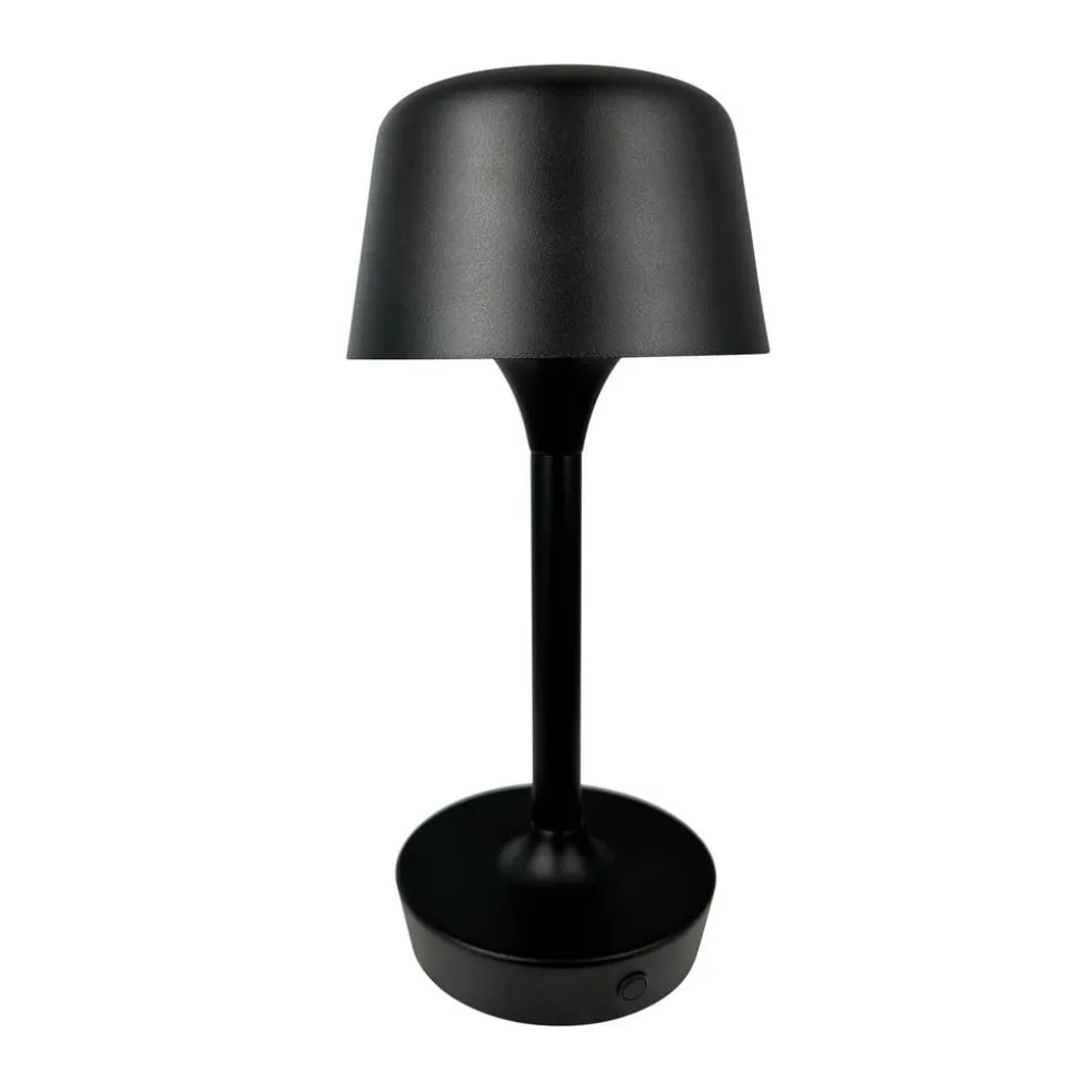 Dyberg Larsen LED-bordlampe Flow, sort, højde 25 cm