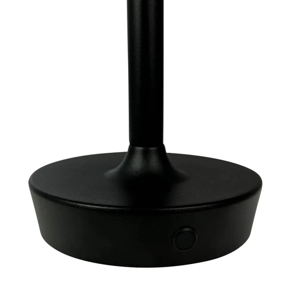 Dyberg Larsen LED-bordlampe Flow, sort, højde 25 cm