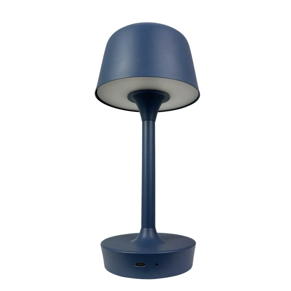 Dyberg Larsen LED-bordlampe Flow, blå, højde 25 cm