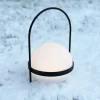 Dyberg Larsen LED-solcellelampe Summer, hvid/sort Højde 26 cm
