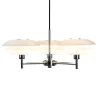 Dyberg Larsen lysekrone DL20, opal/krom, Ø 50 cm, 3 lyskilder.