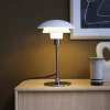 Dyberg Larsen Morph bordlampe, hvid, højde 35 cm, metal