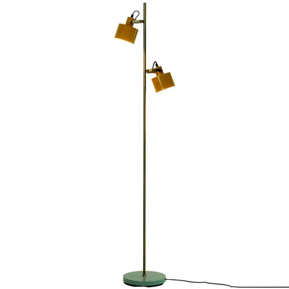 Dyberg Larsen Ocean gulvlampe karry/messing/turkis
