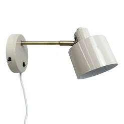 Dyberg Larsen Ocean væglampe, beige, Ø 11 cm, metal