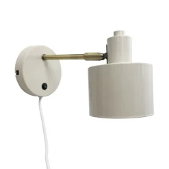 Dyberg Larsen Ocean væglampe, beige, Ø 11 cm, metal