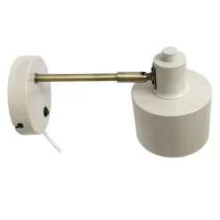 Dyberg Larsen Ocean væglampe, beige, Ø 11 cm, metal
