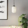 Dyberg Larsen Riflet pendellampe i glas, Ø 14 cm