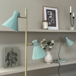 Dyberg Larsen Sleep gulvlampe, mintgrøn, højde 165 cm, stål