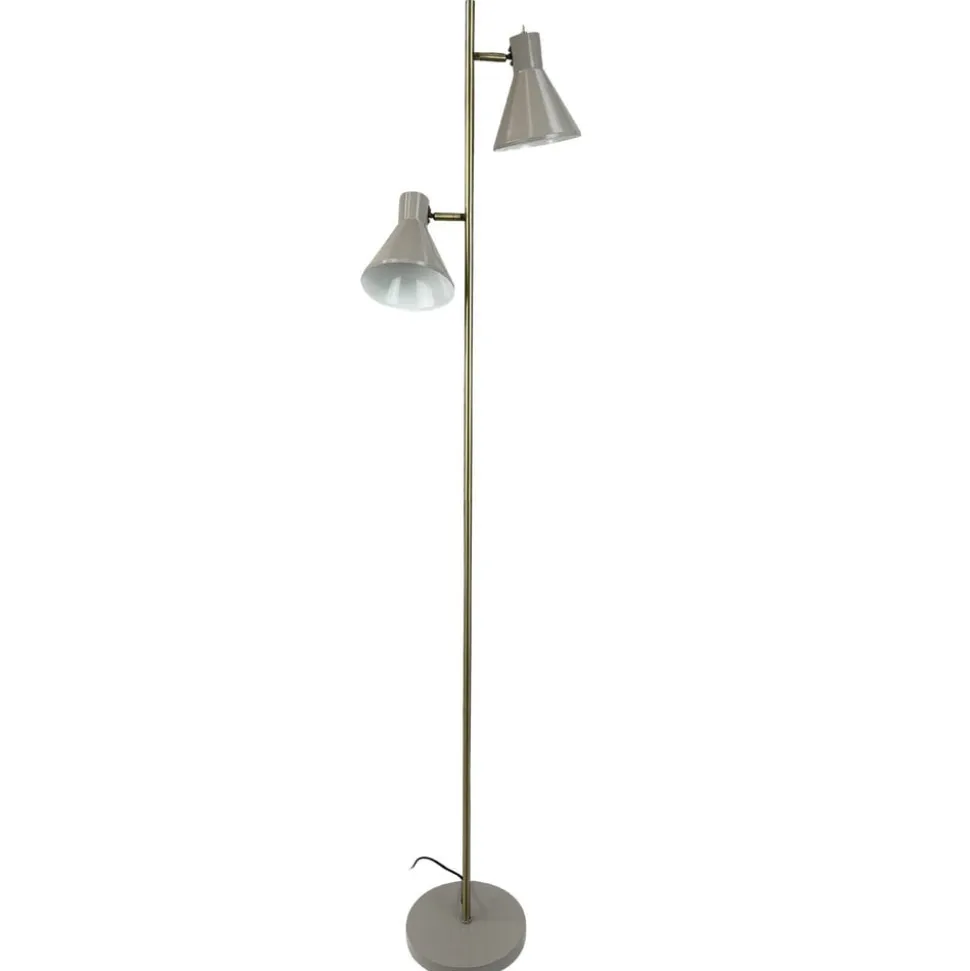 Dyberg Larsen Sleep gulvlampe, brun, højde 165 cm, stål