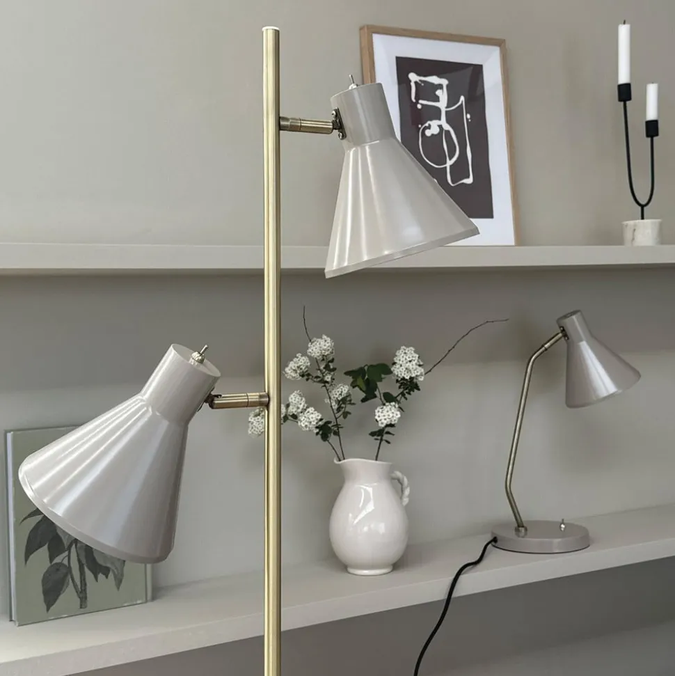 Dyberg Larsen Sleep gulvlampe, brun, højde 165 cm, stål