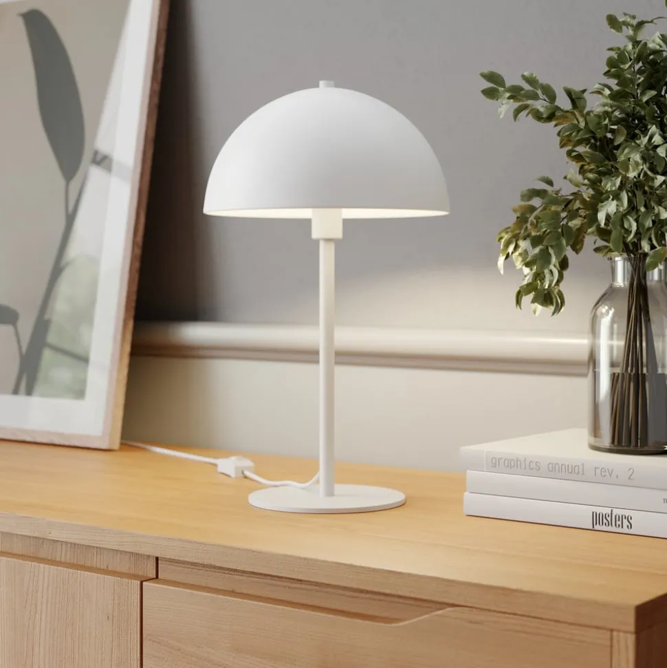 Dyberg Larsen Stockholm bordlampe E14, 43 cm, hvid