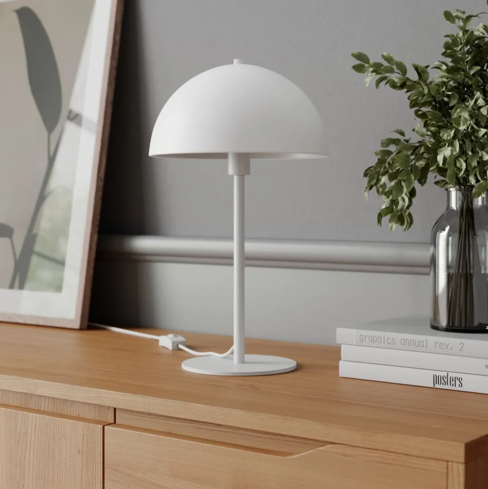 Dyberg Larsen Stockholm bordlampe E14, 43 cm, hvid