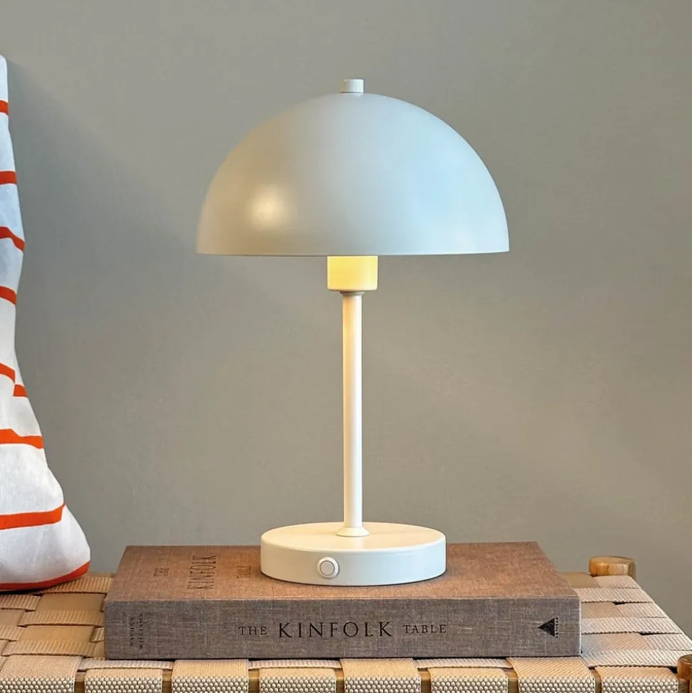 Dyberg Larsen Stockholm bordlampe til opladning, perlehvid