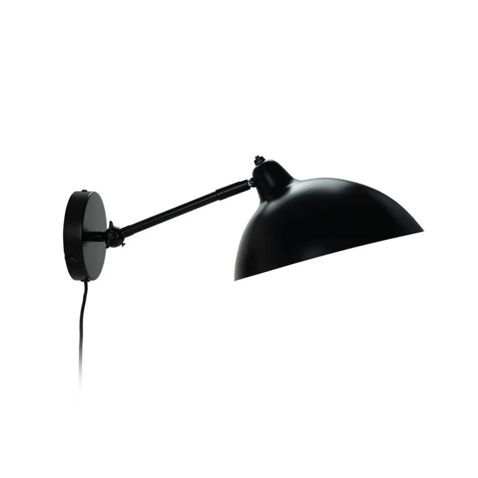 Dyberg Larsen væglampe Futura, sort, bredde 25,6 cm