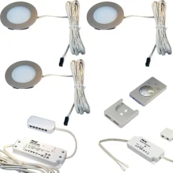 Dynamic FR 55 LED-møbelindbygningslampe, 3 stk.