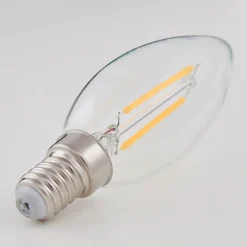 E14 filament LED-kertepære 2W, klar, 2.700 K