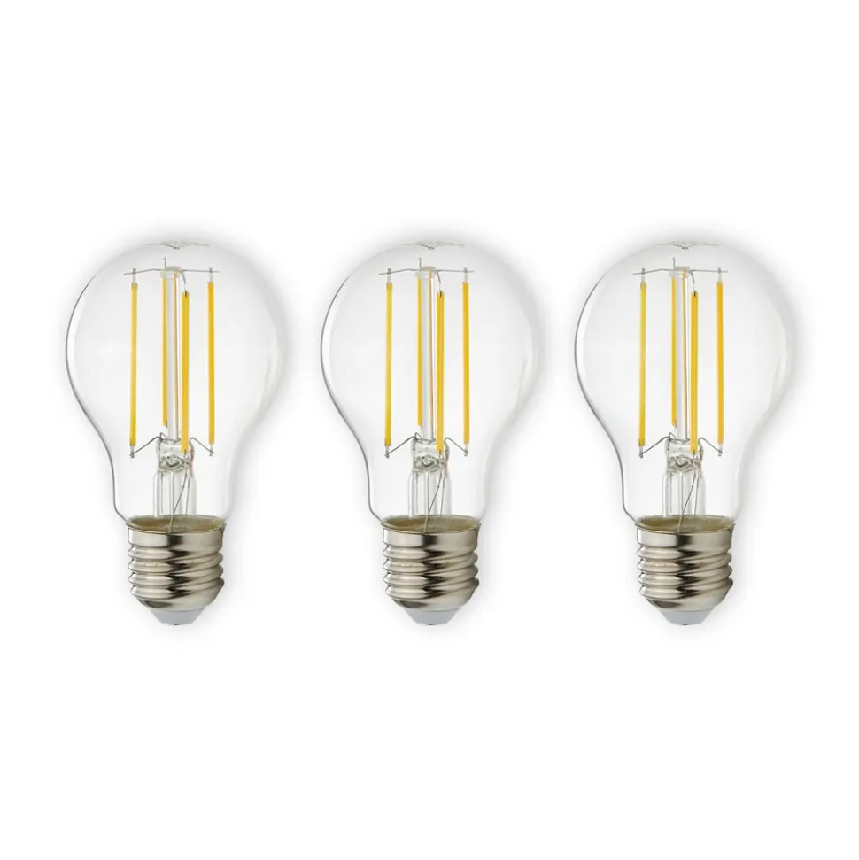 E27 LED-filament 7 W 806lm 2.700 K klar, 3 stk