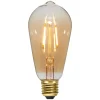 E27 LED-filamentpære, 0,75 W, 2.000 K, ravgul