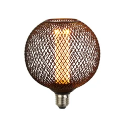 E27 LED-pære Mesh 3,5 W 1.800 K Ø12cm sort