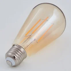 E27 rustik LED-pære 6 W 500lm rav 1.800 K, 2 stk
