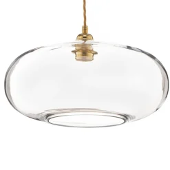 EBB & FLOW Horizon glas-pendellampe, klar, Ø 36 cm